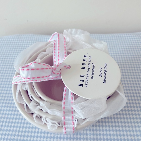 Rae Dunn Measuring Cups Pink Inside - Picture 2 of 3